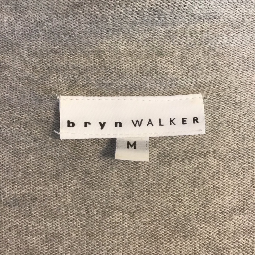 Bryn Walker Cashmere Gray Drawstring Drape Front … - image 5